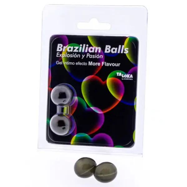 TALOKA - BRAZILIAANSE BALLEN EXCITING GEL MEER SMAAK EFFECT 2 BALLEN