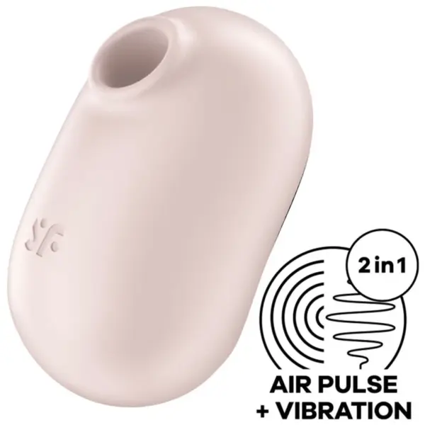 SATISFYER - PRO TO GO 2 DUBBELE STIMULATOR EN VIBRATOR BEIGE