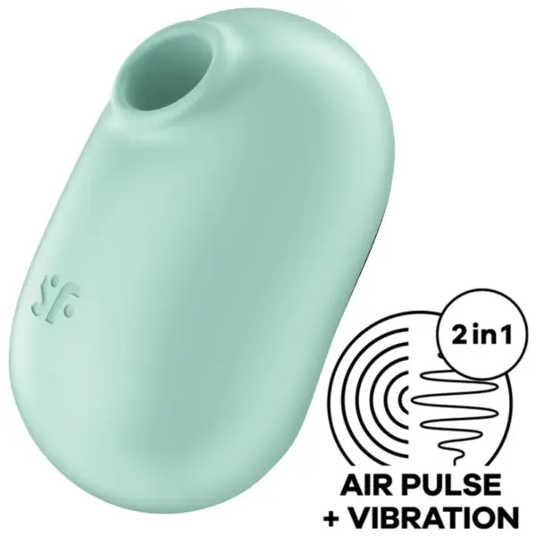 SATISFYER - PRO TO GO 2 DUBBELE STIMULATOR EN VIBRATOR GROEN