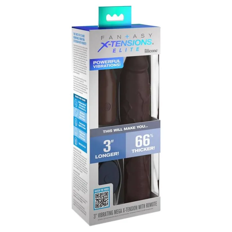 FANTASY X-TENSIONS - PIPEDREAMS MOUW 22,86 CM + 7,62 CM PLUG AFSTANDSBEDIENING BRUIN