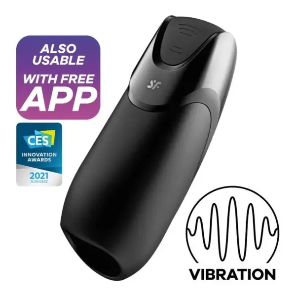 SATISFYER - MANNEN VIBRATIE+ ZWART