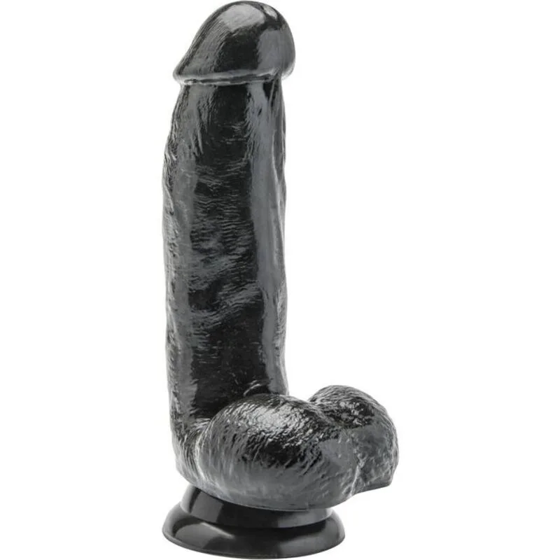 GET REAL - 12 CM DILDO MET ZWARTE TESTIKELEN