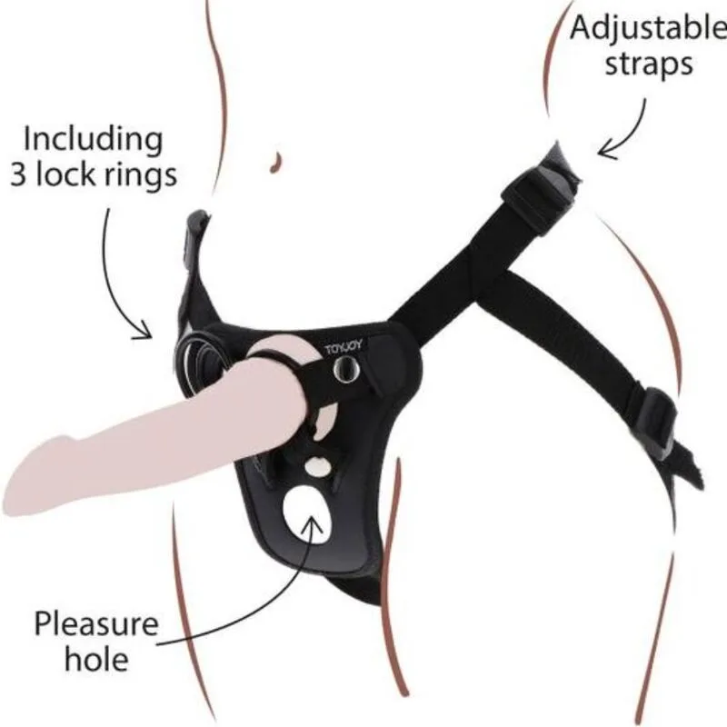 GET REAL - STRAP-ON PLEZIERHARNAS ZWART