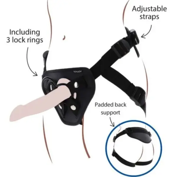 GET REAL - STRAP-ON DELUXE HARNAS ZWART