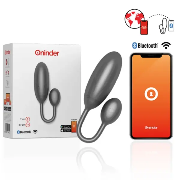 ONINDER - DENVER ZWART VIBREREND EI 7 X 2,7 CM - GRATIS APP