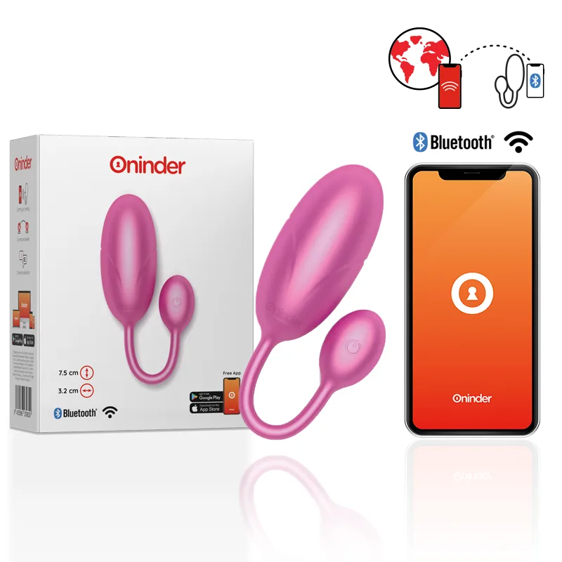 ONINDER - TOKYO VIBREREND EI ROZE 7,5 X 3,2 CM - GRATIS APP