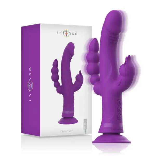 INTENSE - CASANOVA VIBRATOR KONIJN SILICONE DRIEVOUDIGE MOTOR PAARS