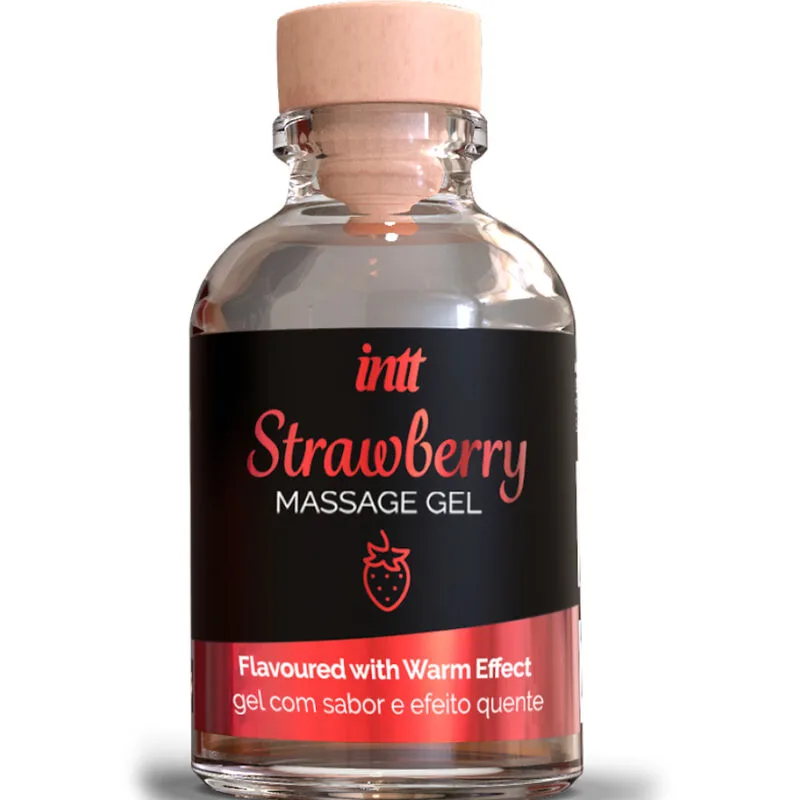 INTT MASSAGE & ORAL SEX - AARDBEIENSMAAK MASSAGEGEL MET WARMTE-EFFECT