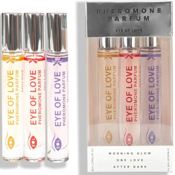 EYE OF LOVE - EOL PHR PARFUM 10 ML SET/3 - MORGENGLOED, ÉÉN LIEFDE, NA HET DONKER