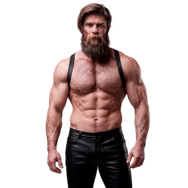 FETISH SUBMISSIVE ATTITUDE - ECO-LEDEREN HARNESS BACK MAN