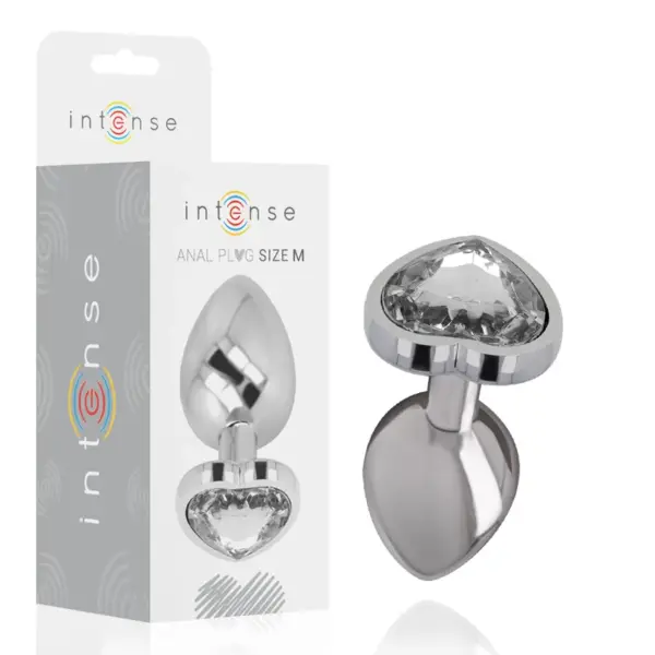 INTENSE - WITTE HART ALUMINIUM METALEN ANAAL PLUG MAAT M