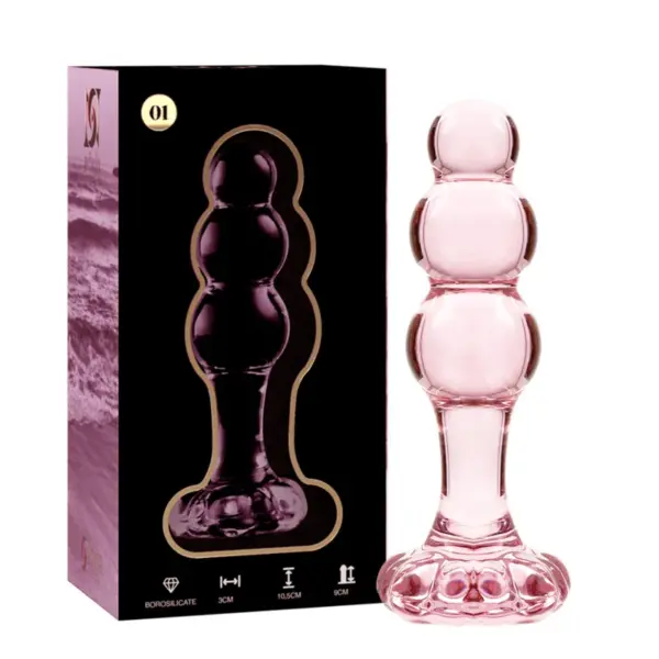 NEBULA SERIES BY IBIZA - MODEL 1 PLUG ROZE BOROSILICATE GLAS 10,5 CM -OF- 3 CM