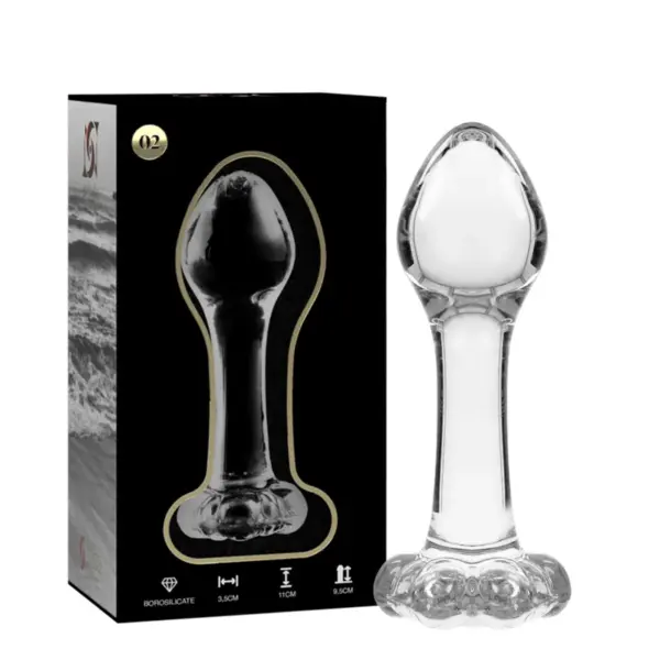 NEBULA SERIES BY IBIZA - MODEL 2 PLUG TRANSPARANT BOROSILICAATGLAS 11 CM -OF- 3,5 CM