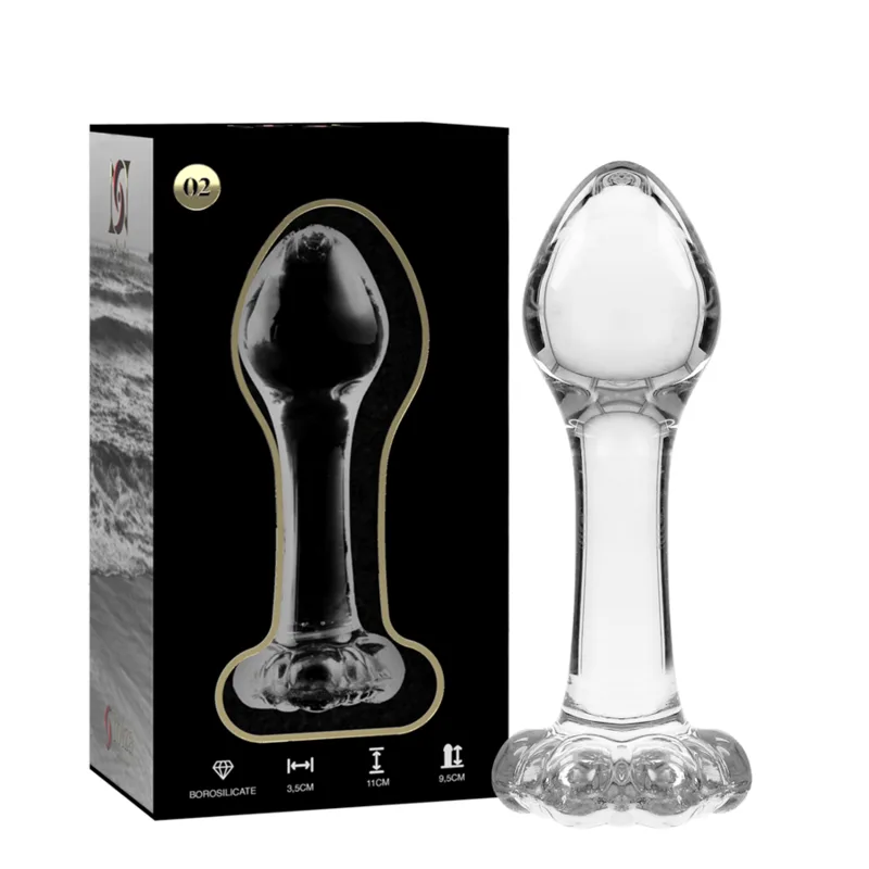 NEBULA SERIES BY IBIZA - MODEL 2 PLUG TRANSPARANT BOROSILICAATGLAS 11 CM -OF- 3,5 CM