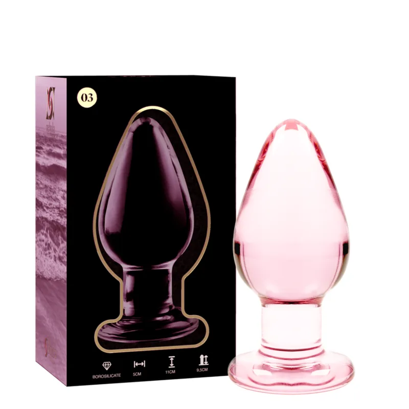 NEBULA SERIES BY IBIZA - 3 PLUG MODEL ROZE BOROSILICATE GLAS 11 CM -OF- 5 CM