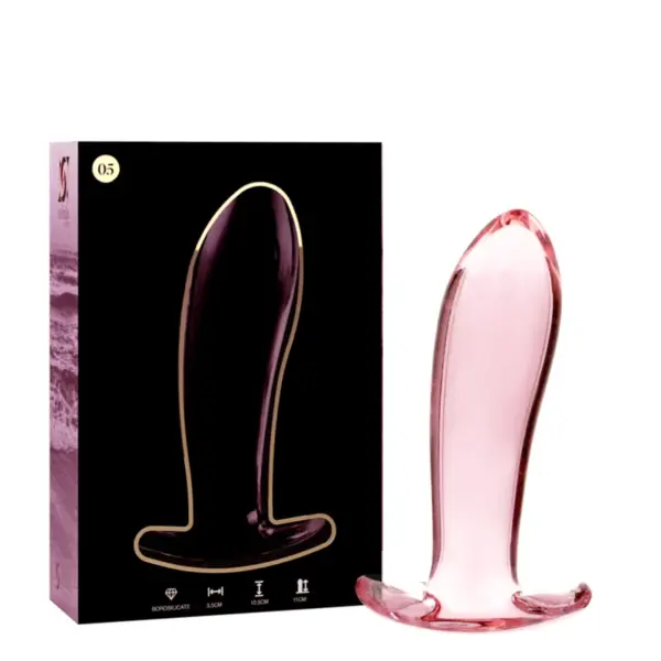 NEBULA SERIES BY IBIZA - MODEL 5 PLUG ROZE BOROSILICATE GLAS 12,5 CM -OF- 3,5 CM