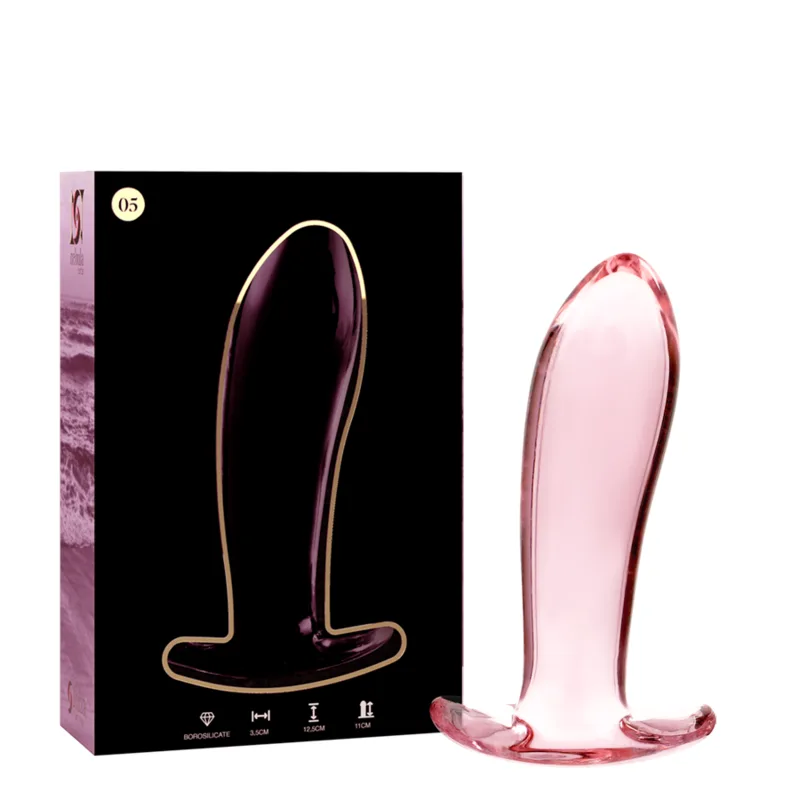 NEBULA SERIES BY IBIZA - MODEL 5 PLUG ROZE BOROSILICATE GLAS 12,5 CM -OF- 3,5 CM