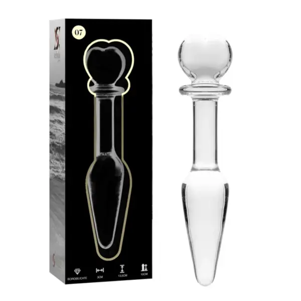 NEBULA SERIES BY IBIZA - MODEL 7 PLUG TRANSPARANT BOROSILICAATGLAS 13,5 CM -OF- 3 CM