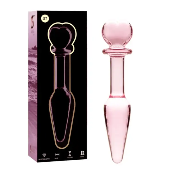NEBULA SERIES BY IBIZA - MODEL 7 PLUG ROZE BOROSILICATE GLAS 13,5 CM -OF- 3 CM