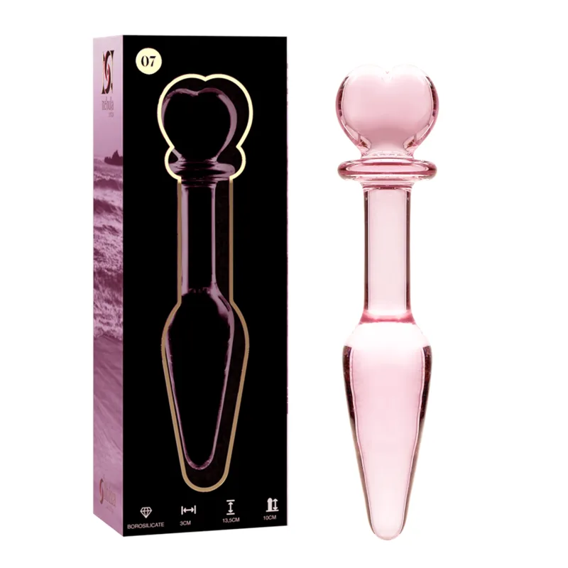 NEBULA SERIES BY IBIZA - MODEL 7 PLUG ROZE BOROSILICATE GLAS 13,5 CM -OF- 3 CM
