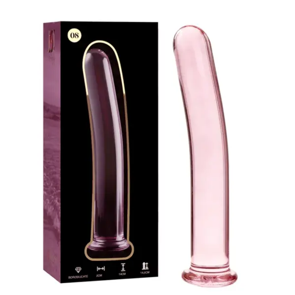 NEBULA SERIES BY IBIZA - MODEL 8 ROZE BOROSILICATE GLAS DILDO 14,5 CM -OF- 2 CM