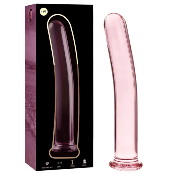 NEBULA SERIES BY IBIZA - MODEL 9 ROZE BOROSILICATE GLAS DILDO 15,5 CM -OF- 2,5 CM