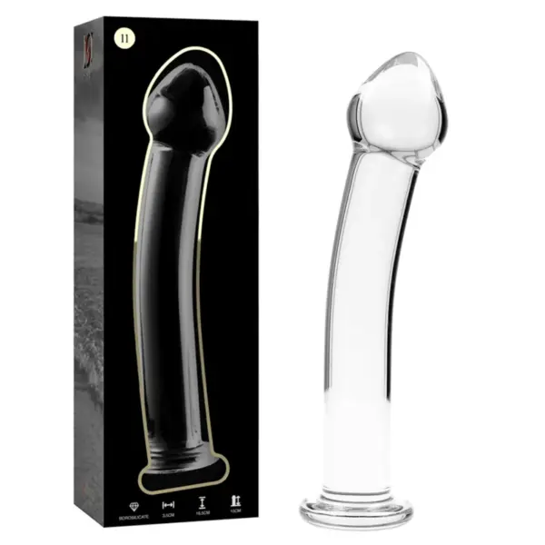 NEBULA SERIES BY IBIZA - MODEL 11 TRANSPARANTE BOROSILICATE GLAS DILDO 16 CM -OF- 3 CM