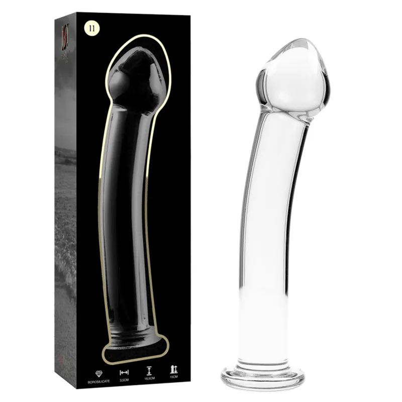 NEBULA SERIES BY IBIZA - MODEL 11 TRANSPARANTE BOROSILICATE GLAS DILDO 16 CM -OF- 3 CM