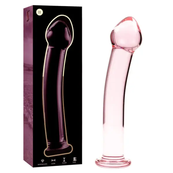 NEBULA SERIES BY IBIZA - MODEL 11 ROZE BOROSILICATE GLAS DILDO 16 CM -OF- 3 CM