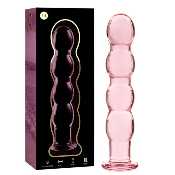 NEBULA SERIES BY IBIZA - MODEL 10 ROZE BOROSILICATE GLAS DILDO 16,5 CM -OF- 3,5 CM