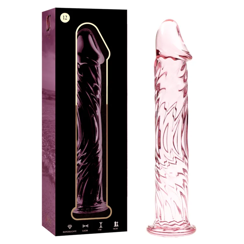NEBULA SERIES BY IBIZA - MODEL 12 ROZE BOROSILICATE GLAS DILDO 17 CM -OF- 3,5 CM