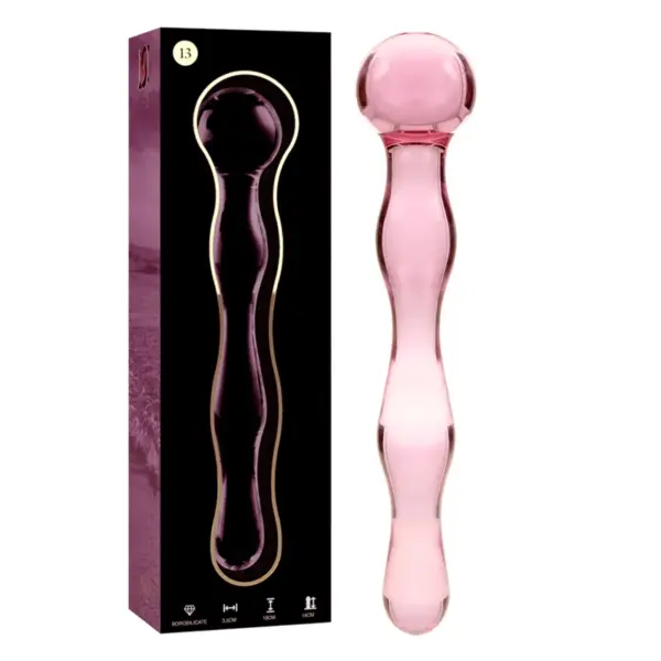 NEBULA SERIES BY IBIZA - MODEL 13 ROZE BOROSILICATE GLAS DILDO 18 CM -OF- 3,5 CM