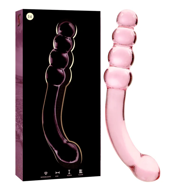 NEBULA SERIES BY IBIZA - MODEL 14 ROZE BOROSILICATE GLAS DILDO 18,5 CM -OF- 3 CM