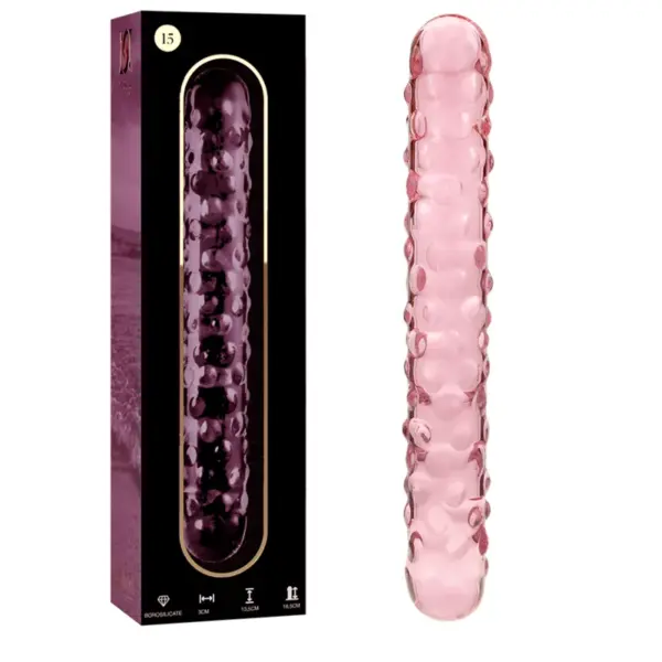 NEBULA SERIES BY IBIZA - MODEL 15 ROZE BOROSILICATE GLAS DILDO 18,5 CM -OF- 3 CM