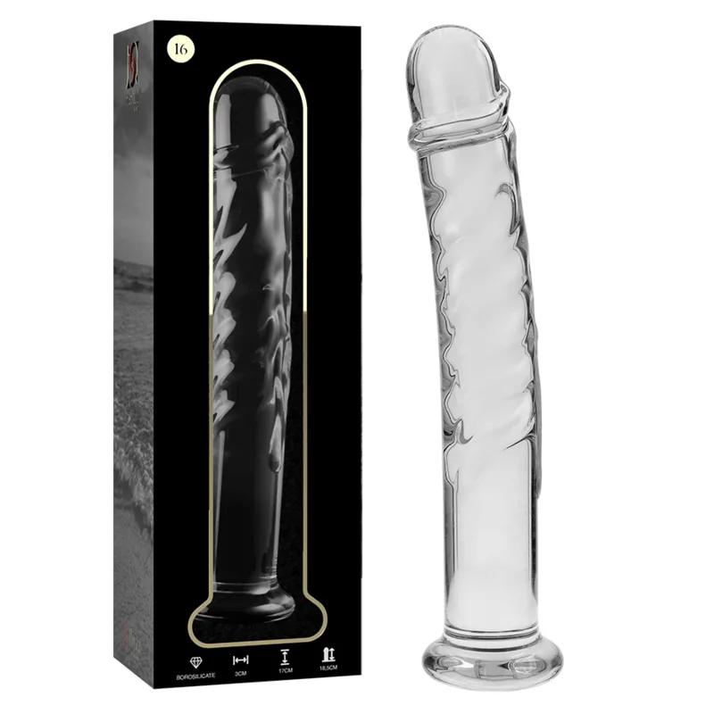 NEBULA SERIES BY IBIZA - MODEL 16 DILDO VAN HELDER BOROSILICATEGLAS 18,5 CM -OF- 3 CM