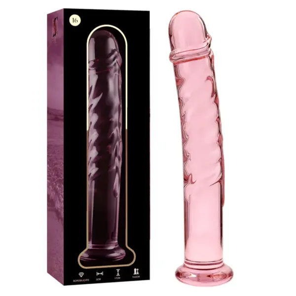 NEBULA SERIES BY IBIZA - MODEL 16 ROZE BOROSILICATE GLAS DILDO 18,5 CM -OF- 3 CM