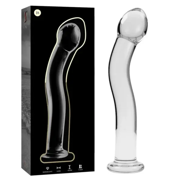NEBULA SERIES BY IBIZA - MODEL 18 DILDO VAN HELDER BOROSILICATEGLAS 18,5 CM -OF- 3,5 CM