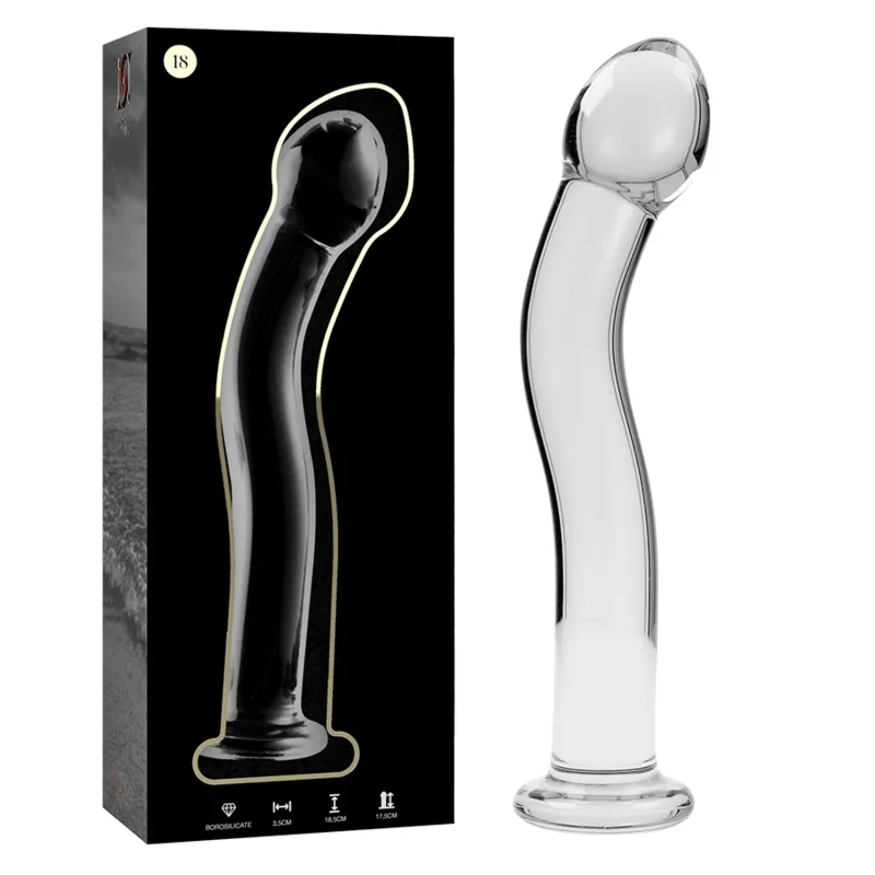 NEBULA SERIES BY IBIZA - MODEL 18 DILDO VAN HELDER BOROSILICATEGLAS 18,5 CM -OF- 3,5 CM