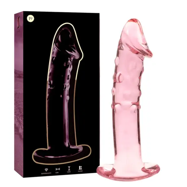 NEBULA SERIES BY IBIZA - MODEL 19 ROZE BOROSILICATE GLAS DILDO 18,5 CM -OF- 4 CM