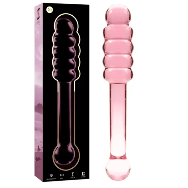NEBULA SERIES BY IBIZA - MODEL 20 ROZE BOROSILICATE GLAS DILDO 20,5 CM -OF- 3 CM