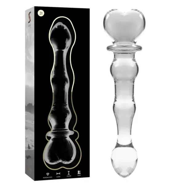 NEBULA SERIES BY IBIZA - MODEL 21 DILDO VAN HELDER BOROSILICATEGLAS 20,5 CM -OF- 3,5 CM
