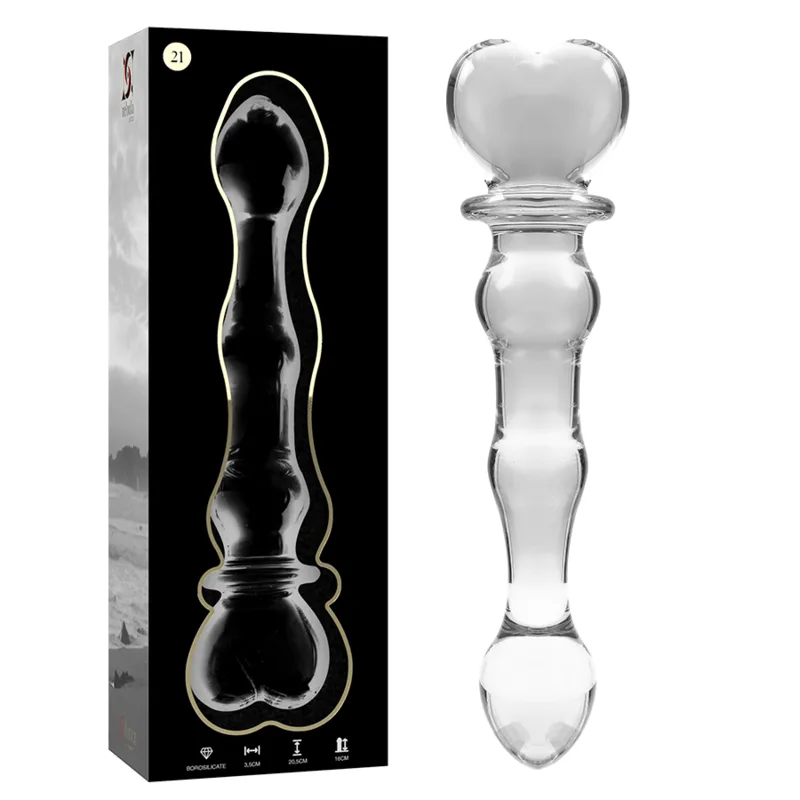 NEBULA SERIES BY IBIZA - MODEL 21 DILDO VAN HELDER BOROSILICATEGLAS 20,5 CM -OF- 3,5 CM