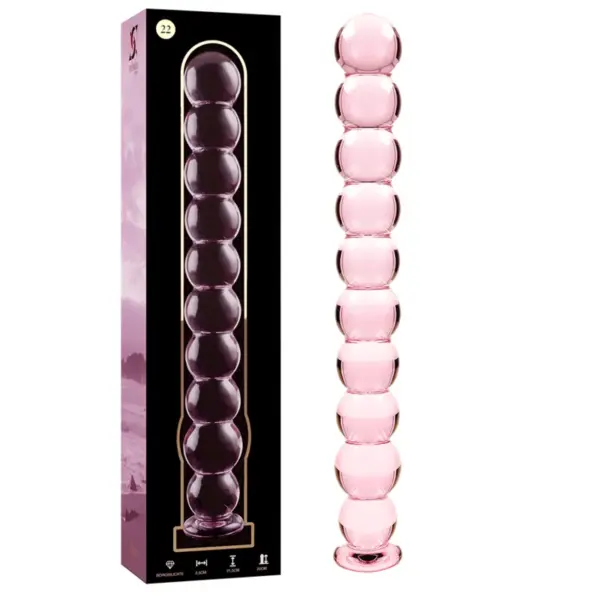 NEBULA SERIES BY IBIZA - MODEL 22 ROZE BOROSILICATE GLAS DILDO 21,5 CM -OF- 2,5 CM