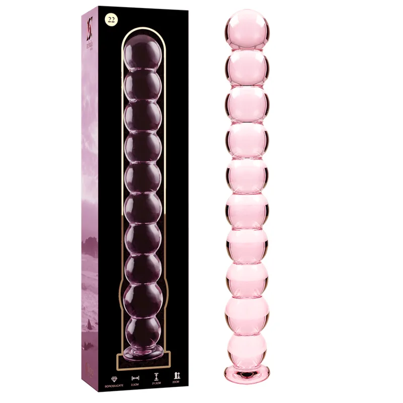 NEBULA SERIES BY IBIZA - MODEL 22 ROZE BOROSILICATE GLAS DILDO 21,5 CM -OF- 2,5 CM
