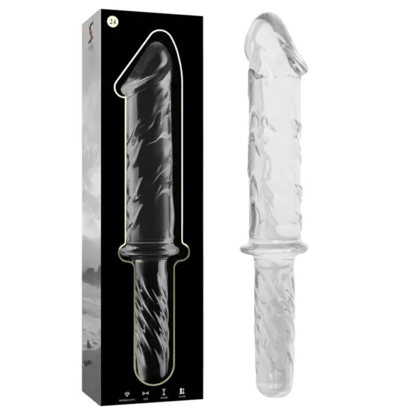 NEBULA SERIES BY IBIZA - MODEL 24 DILDO VAN HELDER BOROSILICATEGLAS 28,5 CM -OF- 5 CM