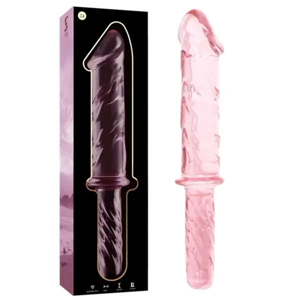 NEBULA SERIES BY IBIZA - MODEL 24 ROZE BOROSILICATE GLAS DILDO 28,5 CM -OF- 5 CM