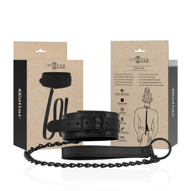 INTENSE - FETISH VEGAN LEDEREN HALSBAND