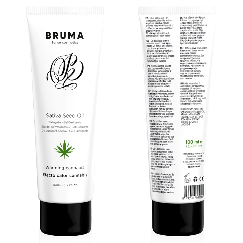 BRUMA - GLIJGEL MET CANNABISSMAAK HITTE-EFFECT ZAADOLIE 100 ML