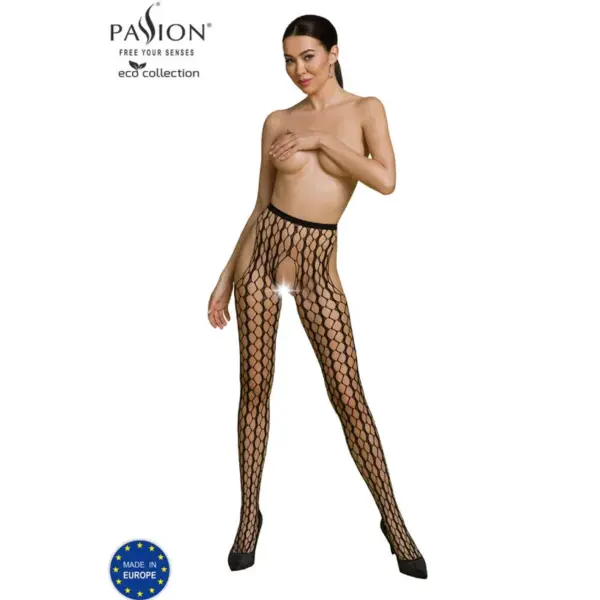 PASSION - ECO COLLECTIE BODYSTOCKING ECO S007 ZWART
