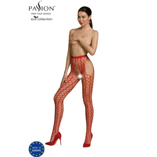 PASSION - ECO COLLECTIE BODYSTOCKING ECO S007 ROOD